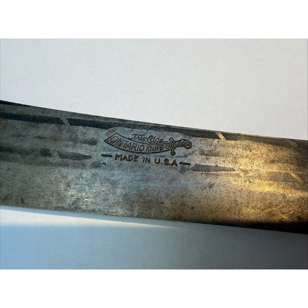 Old Hickory Ontario Knife Company 7" Blade Butcher Kitchen 11.5" Total - Picture 4 of 11